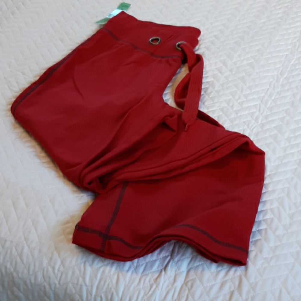 Red Tie Front Lounge Pants